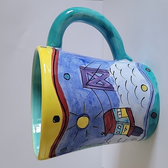 San Francisco, California. Golden Gate Bridge. Colorful Painted Mug. BIG SIZE. - Picture 1 of 8